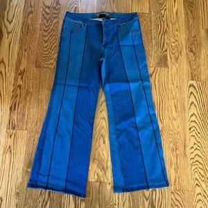 CUTE FLARE STRIPED JEANS